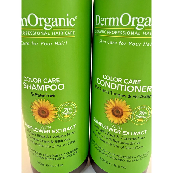 Dermorganic Color Care Shampoo & Conditioner with Sunflower Extract 17oz NEW Set - Picture 2 of 9